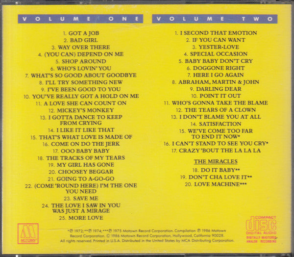 Miracles, The : Anthology (Compilation,Reissue)