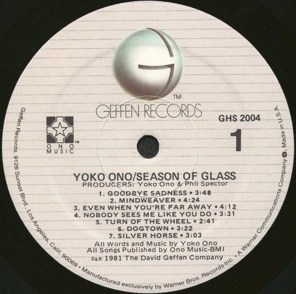 Yoko Ono : Season Of Glass (LP,Album)