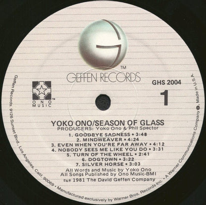 Yoko Ono : Season Of Glass (LP,Album)
