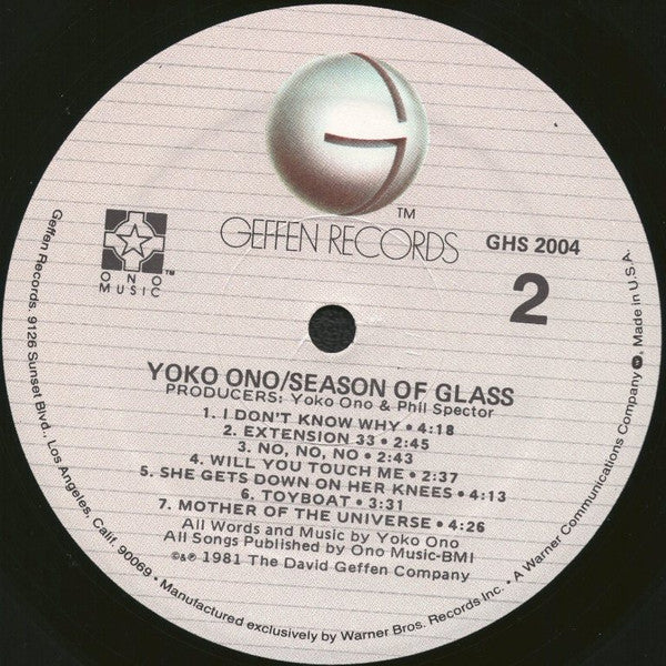 Yoko Ono : Season Of Glass (LP,Album)
