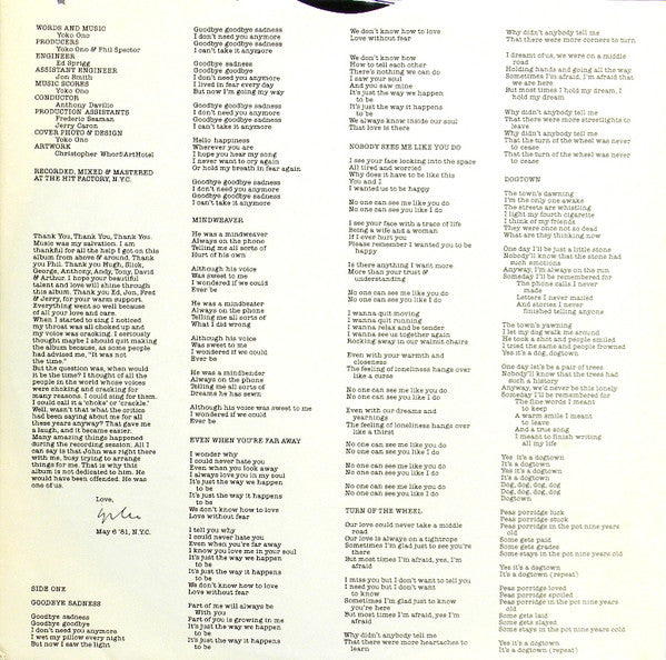 Yoko Ono : Season Of Glass (LP,Album)