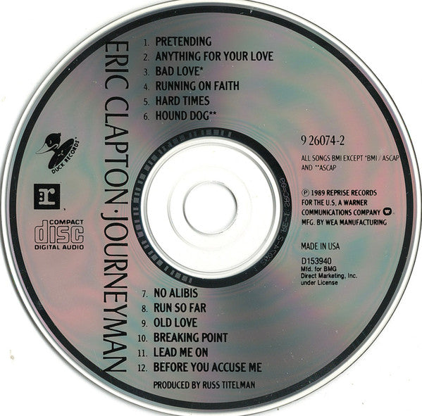 Eric Clapton : Journeyman (Album,Club Edition)