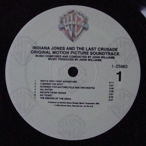 John Williams (4) : Indiana Jones And The Last Crusade (Original Motion Picture Soundtrack) (LP,Album)