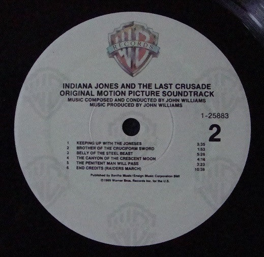 John Williams (4) : Indiana Jones And The Last Crusade (Original Motion Picture Soundtrack) (LP,Album)