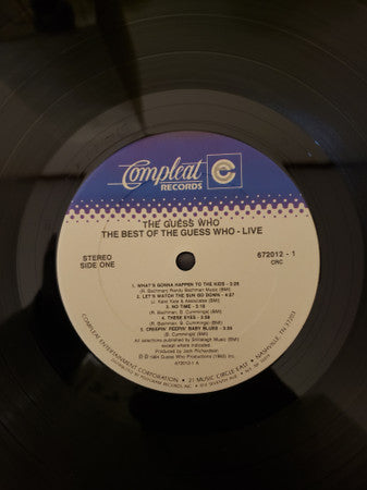 Guess Who, The : The Best Of The Guess Who-Live! (LP,Album,Club Edition)