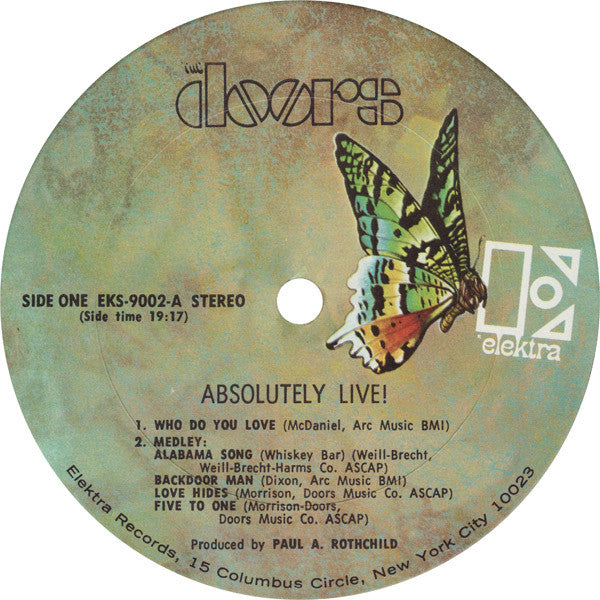 Doors, The : Absolutely Live (LP,Album,Stereo)