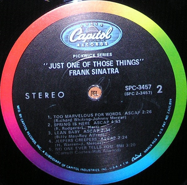 Frank Sinatra : Just One Of Those Things (LP,Compilation,Stereo)