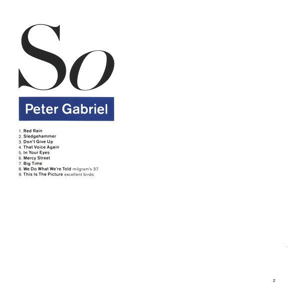 Peter Gabriel : So (Album)