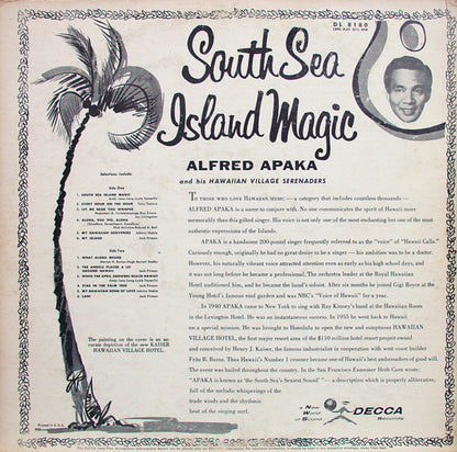Alfred Apaka And His Hawaiian Village Serenaders, The : South Sea Island Magic (LP)