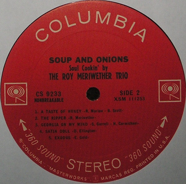 Roy Meriwether Trio, The : Soup & Onions / Soul Cookin' By (LP,Album,Stereo)