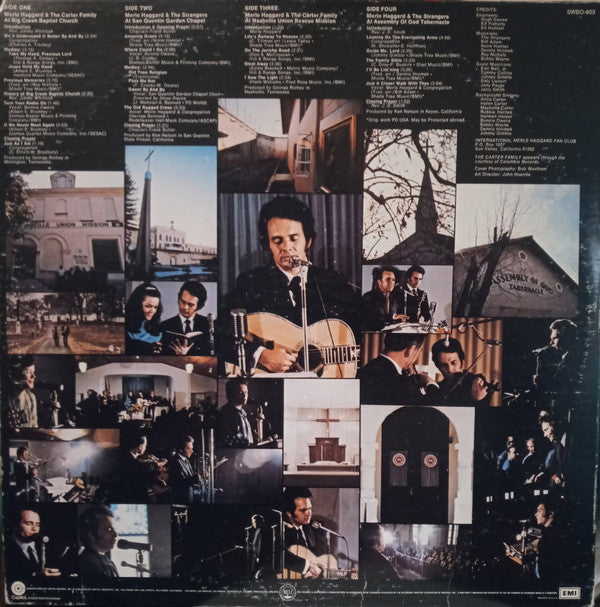 Merle Haggard And Strangers (5), The With Special Guests Bonnie Owens & Carter Family, The : The Land Of Many Churches (LP)