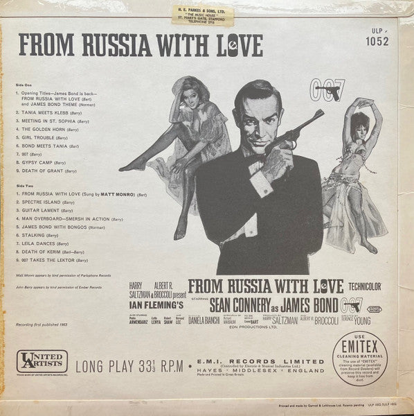 John Barry : From Russia With Love (Sound Track) (LP,Album,Mono)