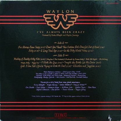 Waylon Jennings : I've Always Been Crazy (LP,Album)