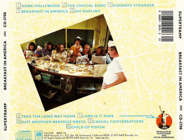 Supertramp : Breakfast In America (Album,Club Edition,Reissue)