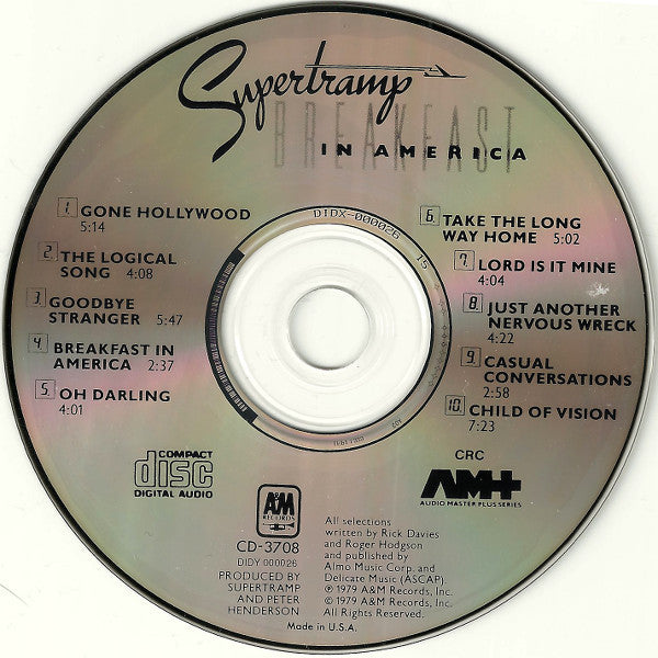 Supertramp : Breakfast In America (Album,Club Edition,Reissue)