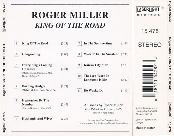 Roger Miller : King Of The Road: The Best Of Roger Miller (Stereo,Compilation)