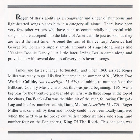 Roger Miller : King Of The Road: The Best Of Roger Miller (Stereo,Compilation)