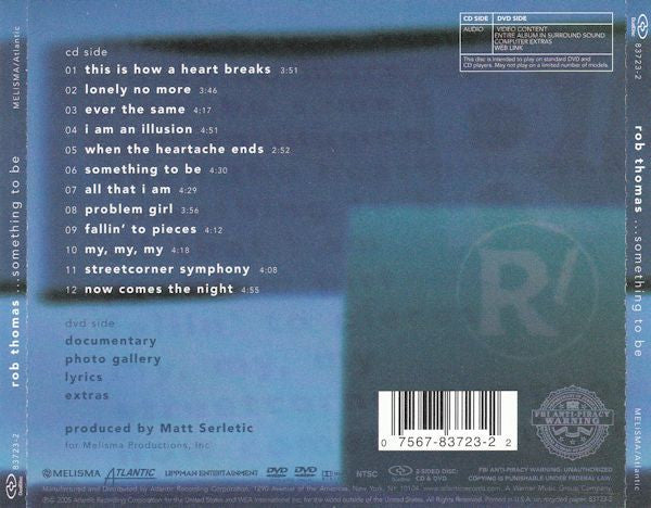 Rob Thomas : ...Something To Be (DualDisc,Album,NTSC,Multichannel)