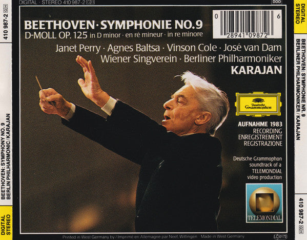 Ludwig Van Beethoven - Herbert Von Karajan - Berliner Philharmoniker : Symphonie No. 9 (Album)
