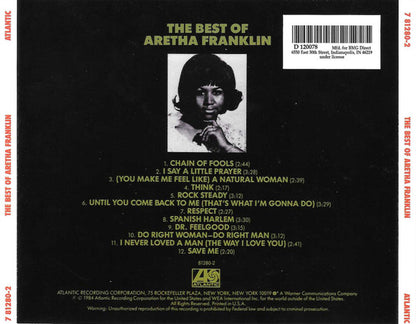 Aretha Franklin : The Best Of Aretha Franklin (Compilation,Club Edition,Reissue)