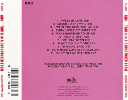 Atlanta Rhythm Section : Truth In A Structured Form (Album)