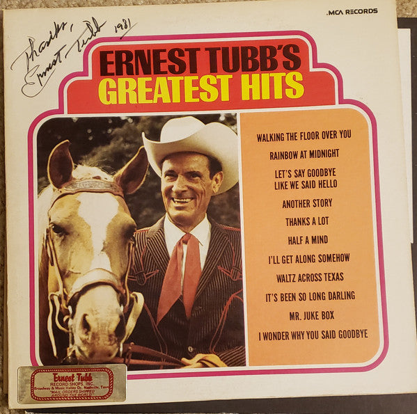Ernest Tubb : Ernest Tubb's Greatest Hits (LP,Compilation,Reissue)