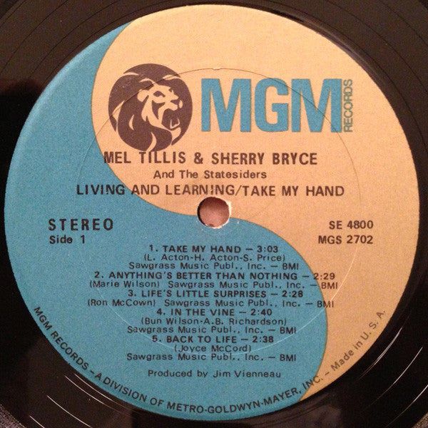Mel Tillis And Sherry Bryce And Statesiders (2), The : Living And Learning / Take My Hand (LP,Album)