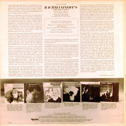 Sergei Vasilyevich Rachmaninoff, Van Cliburn, Fritz Reiner, Chicago Symphony Orchestra, Eugene Ormandy, Philadelphia Orchestra, The : Rachmaninoff's Greatest Hits (LP,Compilation,Reissue)