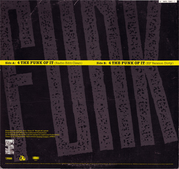 Above The Law : 4 The Funk Of It (12",33 ⅓ RPM,Single)