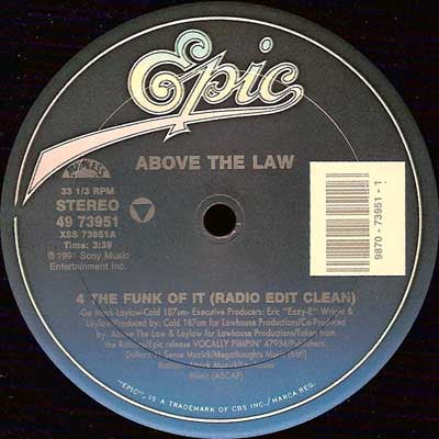 Above The Law : 4 The Funk Of It (12",33 ⅓ RPM,Single)