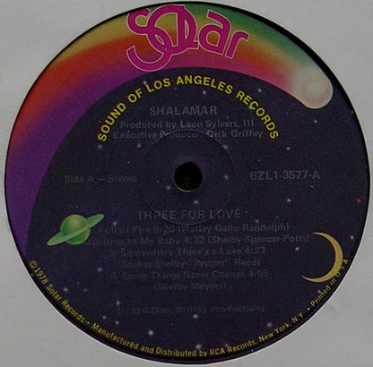Shalamar : Three For Love (LP,Album)