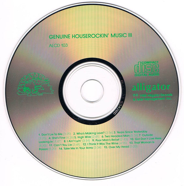 Various : Genuine Houserockin' Music III (Sampler)
