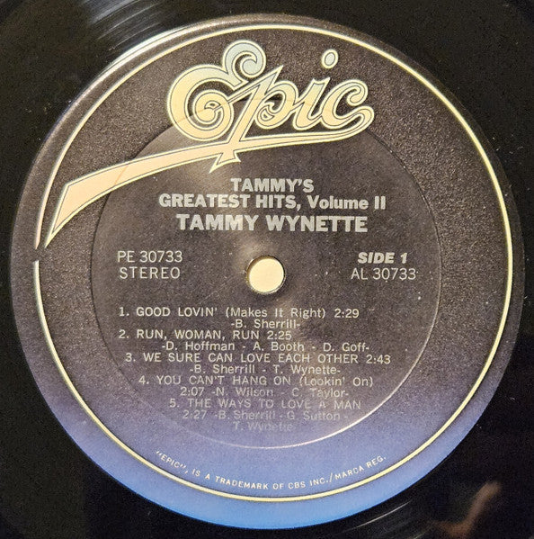 Tammy Wynette : Tammy's Greatest Hits, Volume II (LP,Compilation,Reissue)