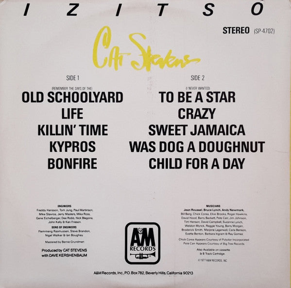 Cat Stevens : Izitso (LP,Album)