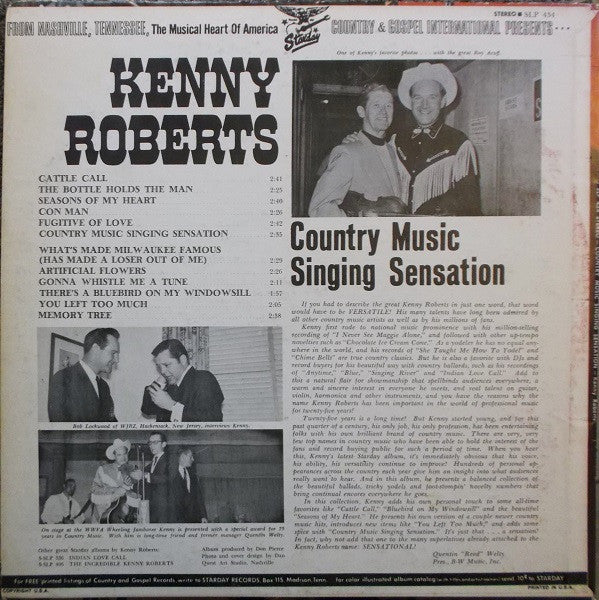 Kenny Roberts (2) : Country Music Singing Sensation (LP,Album)