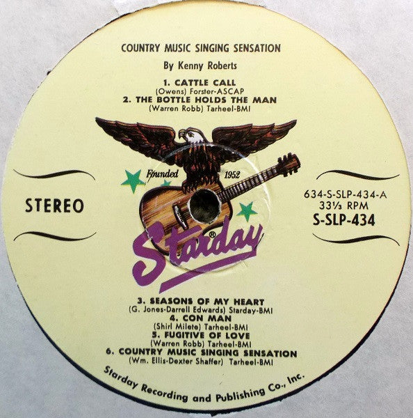 Kenny Roberts (2) : Country Music Singing Sensation (LP,Album)