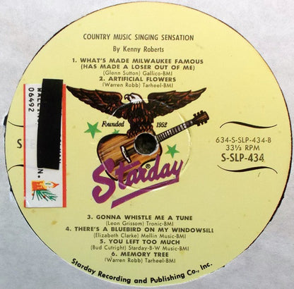 Kenny Roberts (2) : Country Music Singing Sensation (LP,Album)