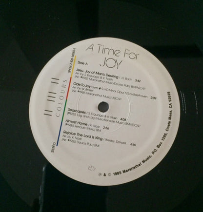 Steve Erquiaga / Wayne Brasel / Kenneth Nash : A Time For Joy (Reflections In Guitar) (LP,Album,Stereo)