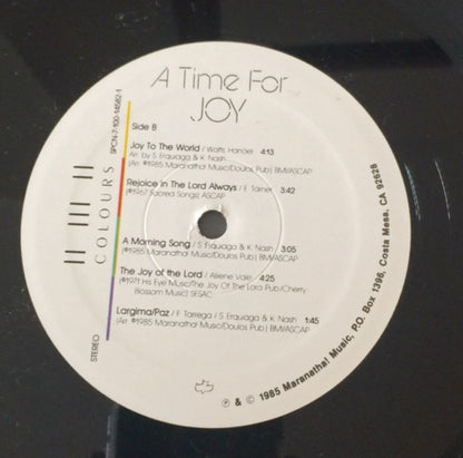 Steve Erquiaga / Wayne Brasel / Kenneth Nash : A Time For Joy (Reflections In Guitar) (LP,Album,Stereo)