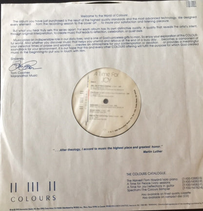 Steve Erquiaga / Wayne Brasel / Kenneth Nash : A Time For Joy (Reflections In Guitar) (LP,Album,Stereo)