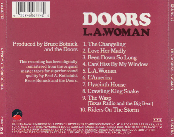 Doors, The : L.A. Woman (Album,Reissue,Remastered)