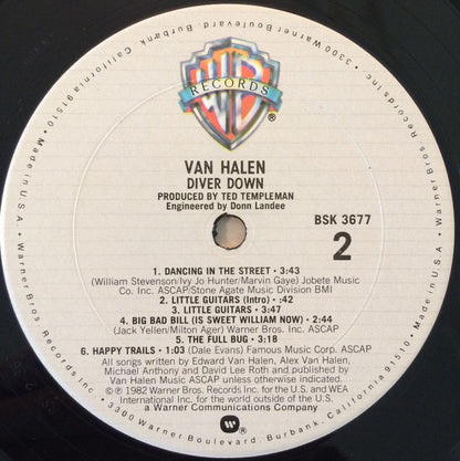 Van Halen : Diver Down (LP,Album,Club Edition)