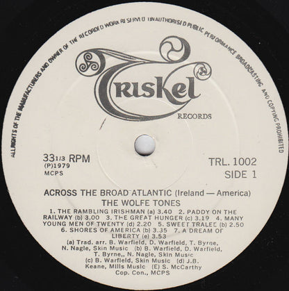 The Wolfe Tones : Across The Broad Atlantic (LP,Album,Repress)