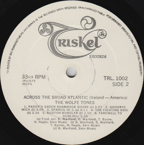 The Wolfe Tones : Across The Broad Atlantic (LP,Album,Repress)