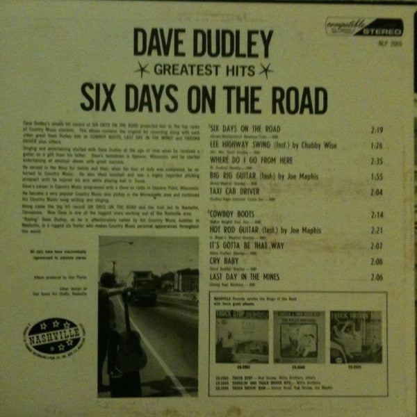 Dave Dudley : Six Days On The Road (LP)