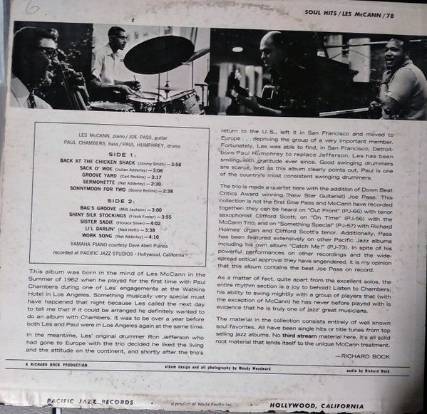 Les McCann : Soul Hits (LP,Album,Mono)