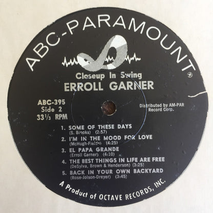 Erroll Garner : Closeup In Swing (LP,Album,Mono)