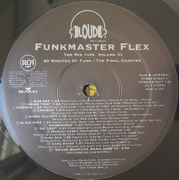 Funkmaster Flex : The Mix Tape Volume III 60 Minutes Of Funk (The Final Chapter) (LP,Mixed,Mixtape)