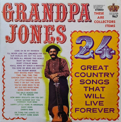 Grandpa Jones : 24 Great Country Songs That Will Live Forever (LP,Compilation)