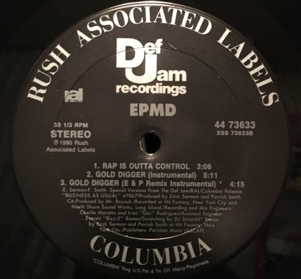 EPMD : Gold Digger (12",33 ⅓ RPM,Stereo)